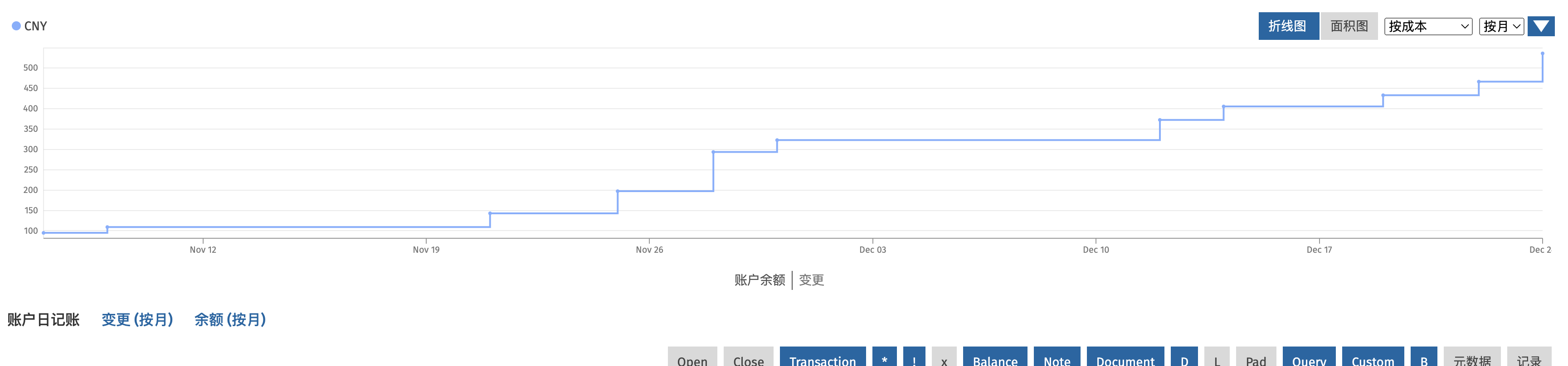 羽毛球账户的账单